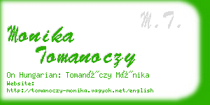 monika tomanoczy business card